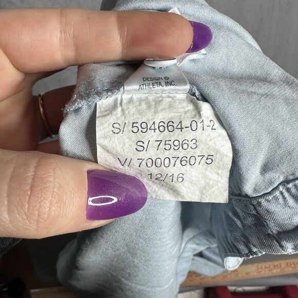 Athleta Dress Womens XXS Blue Drawstring Chambray Shirt Tunic Collared Boho‎ - Picture 12 of 12